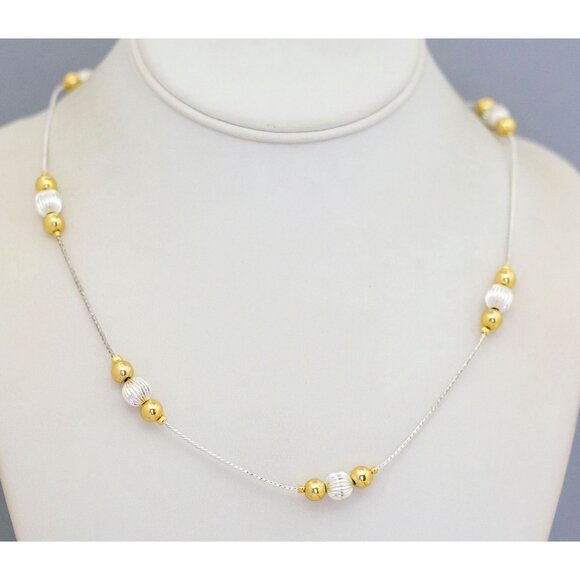 30 inch, Vintage Faux Pearl Gold Tone Chain Necklace | CC1 - Picture 2 of 3